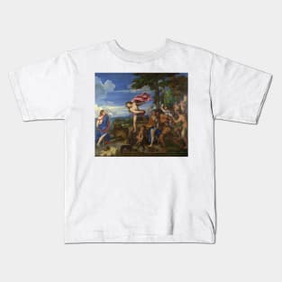 Bacchus and Ariadne by Titian Kids T-Shirt